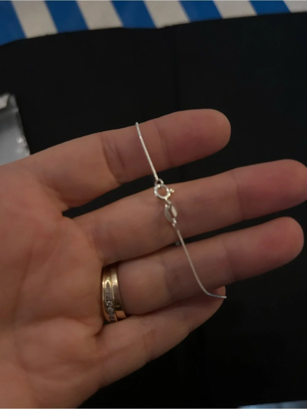 New Jewelry Shoppe stamped “925” Sterling Silver Necklace Snake Chain 18 inch